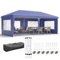 Outsunny 3x6m Heavy Duty Gazebo Tent, Blue, Refurbished