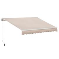Outsunny Retractable Awning Garden Canopy Beige, Refurbished