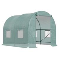 Outsunny Greenhouse Roll Up Door Windows 2x2.5m, Refurbished