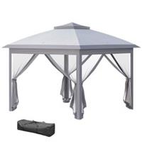Outsunny Pop Up Gazebo Adjustable Tent Grey, Refurbished