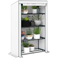 Outsunny 4 Tier Mini Greenhouse White, Refurbished