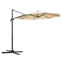 Outsunny 3m Garden Cantilever Banana Parasol, Beige, Refurbished