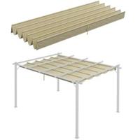 Outsunny 4x3m Pergola Shade Cover Replacement, Beige, Refurbished