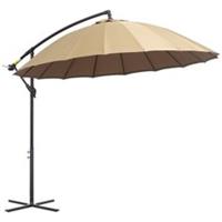 Outsunny 3m Cantilever Shanghai Parasol, Khaki, Refurbished