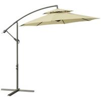 Outsunny 2.7m Cantilever Banana Parasol, Beige, Refurbished