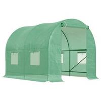 Outsunny 2x2.5m Polytunnel Greenhouse w/ Roll-Up Door/Windows, Refurbished