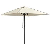Outsunny Vent Sun Parasol, Patio/Garden, Beige, Refurbished