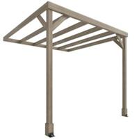 Outsunny Lean-To Wooden Pergola Kit, Grape Trellis with Stable Structure