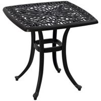 Outsunny Cast Aluminium Bistro Table with Umbrella Hole, Bronze Tone