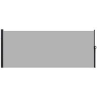 Outsunny Side Awning Retractable, Privacy Screen, 400x180cm, Light Grey