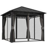 Outsunny 3 x 3(m) Hardtop Gazebo with Galvanised Steel Roof and Sides