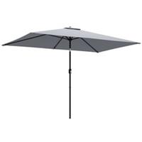 Outsunny Garden Parasol, Outdoor Umbrella with Tilt Function, Light Grey