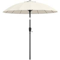 Outsunny 2m Shanghai Garden Parasol Umbrella, Outdoor Sun Shade,Cream White