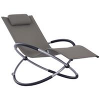 Outsunny Orbital Lounger Zero Gravity Patio Chaise Foldable Rock Chair w/ Pillow