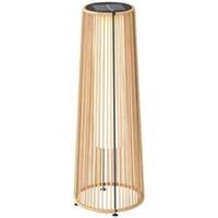 Outsunny Garden Solar Powered Lights Woven Wicker Lantern Auto On/Off, Beige
