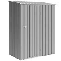 Outsunny Outdoor Storage Shed Steel Garden Shed w/ Lockable Door Grey