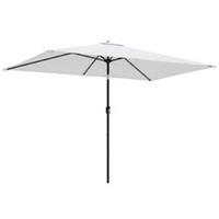 Outsunny Garden Parasol, Outdoor Umbrella with Tilt Function, Cream White