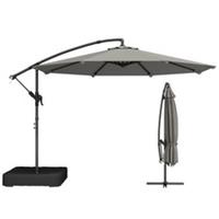 Outsunny 3 m Garden Cantilever Parasol with Sandbag, 360 Degree Rotation