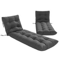 Outsunny Sun Lounger Cushions Only, Sunbed Replacement Pads with 4 Ties
