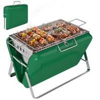 Outsunny Charcoal BBQ Grill Portable with Tilting Grate Dark Green