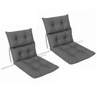 Outsunny Set of 2 Adirondack Chair Cushions, Rocking Chair Cushions, Grey