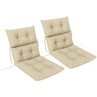 Outsunny Set of 2 Adirondack Chair Cushions, Rocking Chair Cushions, Beige