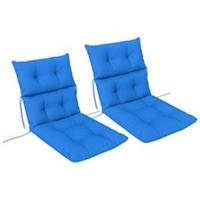 Outsunny Set of 2 Adirondack Chair Cushions, Rocking Chair Cushions, Blue