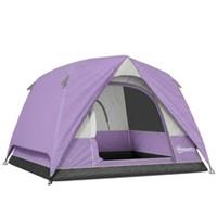 Outsunny 3-4 Person Camping Tent, Waterproof Tent, Purple