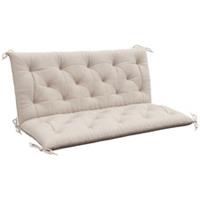 Outsunny Garden Bench Cushion, Seat Pad with Ties, Khaki