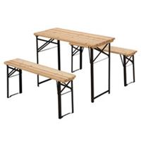 Outsunny Outdoor Picnic Table Portable Folding Camping Patio Beer Table Set