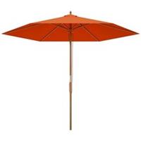 Outsunny 2.5m Wood Garden Parasol Sun Shade Outdoor Wooden Umbrella Canopy