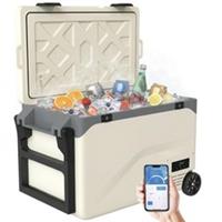 Outsunny Compressor Car Fridge Freezer, Camping Refrigerator w/ App Control