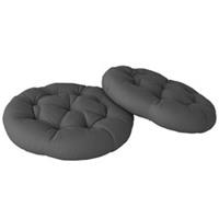 Outsunny Outdoor Seat Cushions Set of 2, Tufted Round Chair Pads, Refurbished