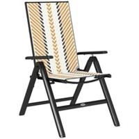Outsunny Rattan Folding Chair w/ 5-Position Adjustable Backrest, Refurbished