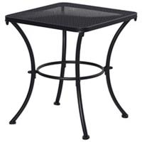 Outsunny 45cm Square Metal Outdoor Patio Bistro Table Coffee Desk Black