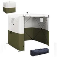 Outsunny 2 x 2m Pop Up Gazebo with Sides Easy up Party Tent with Carry Bag Green