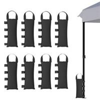 Outsunny 8PC 40kg Heavy Duty Gazebo Sand Weights, Black, Refurbished