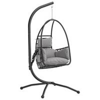 Outsunny Hanging Egg Chair, Swinging Hammock Chair with Stand, Grey, Refurbished