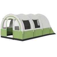 Outsunny Camping Tent, 3000mm Waterproof Family Tent for 5-6 Man, Green