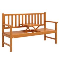 Outsunny Outdoor Bench with Liftable Middle Table 153cm Garden Bench Refurbished