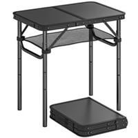Outsunny 2ft Folding Camping Table, Picnic Table with Storage Layer, Refurbished