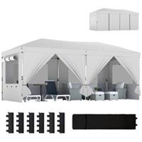 Outsunny 3 x 6 m Pop Up Gazebo, UPF50+ Wedding Party Tent Marquee, Refurbished