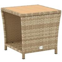 Outsunny Side Table 2-Tier with Storage Shelf/Khaki Refurbished