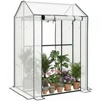 Outsunny Greenhouse with 2 Roll-up Doors & Vent Holes, 100x80x150cm Refurbished