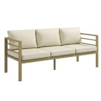 Outsunny Garden Bench with Cushions, Outdoor Furniture, Cream White Refurbished