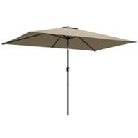Outdoor Tilt Function Garden Patio Parasol, Khaki, Refurbished