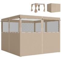 3x3m Gazebo 4-Panel Privacy Curtain Replacement Set, Refurbished