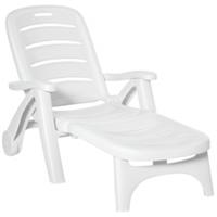 5-Position Folding Recliner Chair with Wheels, Refurbished