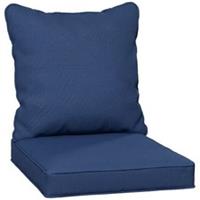 Garden Seat & Back Replacement Cushion Set Only, Dark Blue, Refurbished