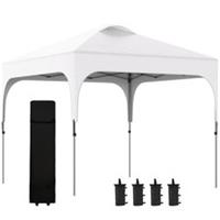 Pop Up Gazebo with Carry Bag & Weight Bags, White, Refurbished